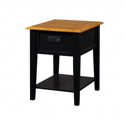 QT2024-Quinton End Table w/ USB Power Outlet